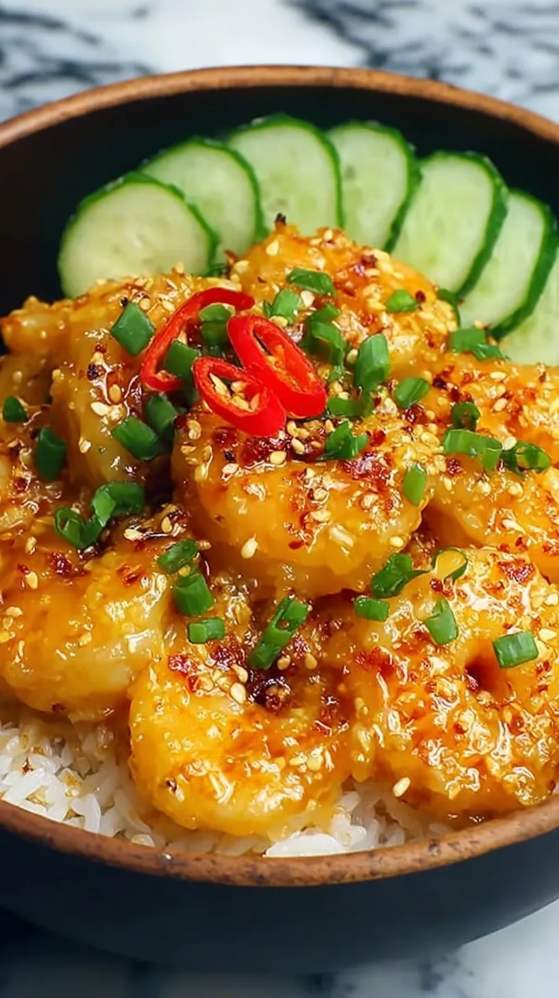 Crispy fried shrimp tossed in a creamy pink chili sauce served over shredded lettuce