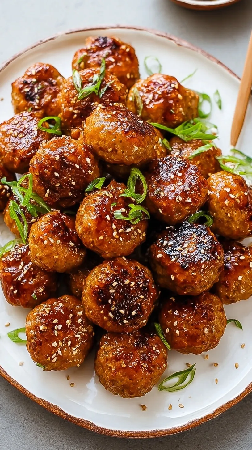 A tray of glazed BBQ chicken meatballs garnished with fresh parsley on a parchment-lined baking sheet.