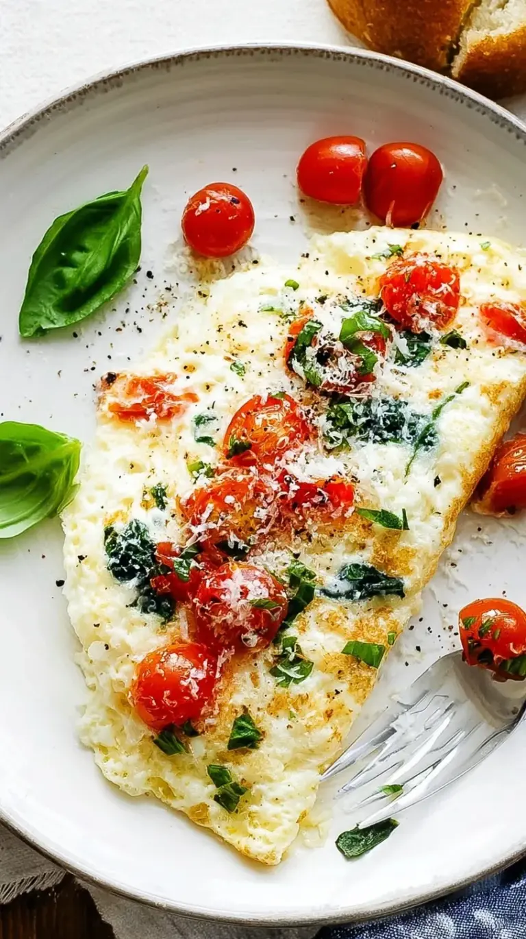 A fluffy white egg white omelette garnished with fresh green chives on a clean white plate.