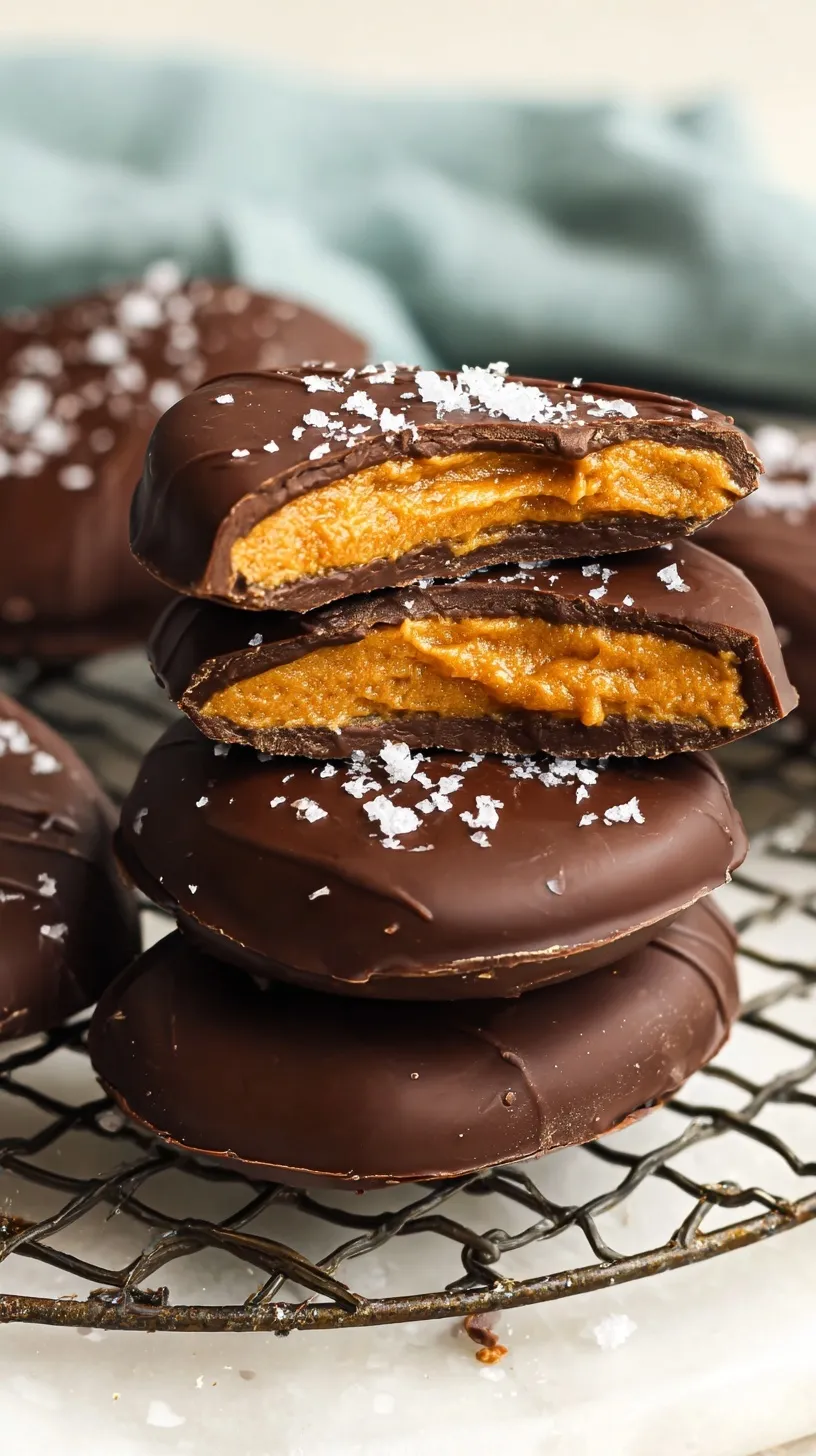 A plate of homemade chocolate covered peanut butter eggs with a smooth dark chocolate coating.