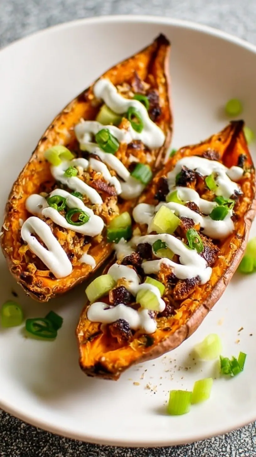 Crispy roasted sweet potato skins topped with black beans, melted cheese, and fresh cilantro
