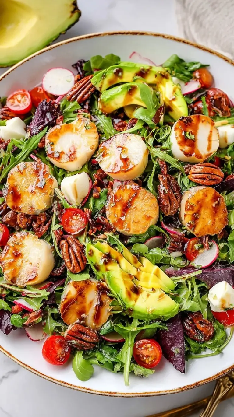A bright bowl of hearts of palm salad with avocado and cherry tomatoes