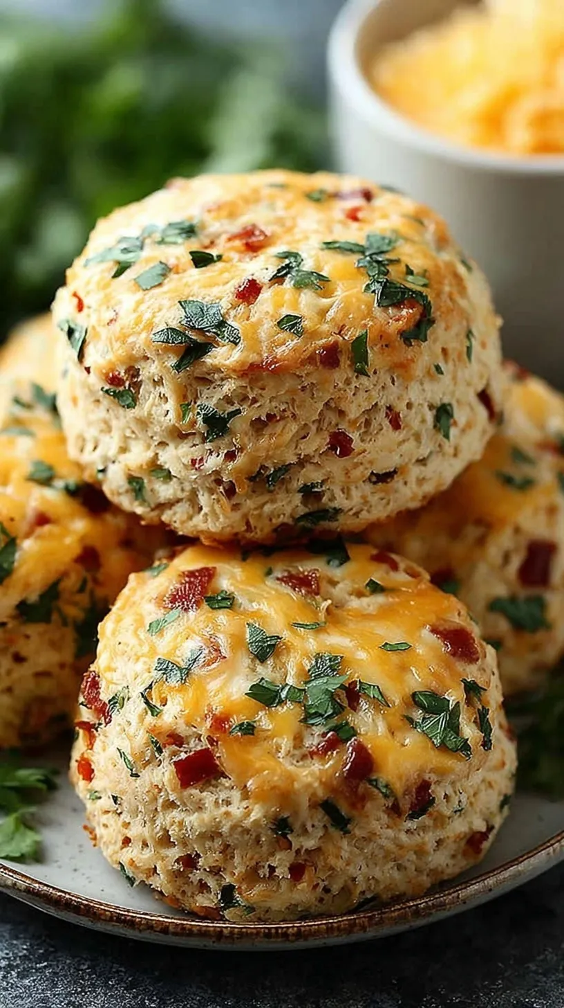 Golden brown whole wheat breakfast biscuits stacked on a wire cooling rack