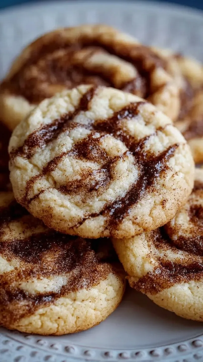A tray of golden high protein cinnamon roll cookies with a white protein glaze drizzle.
