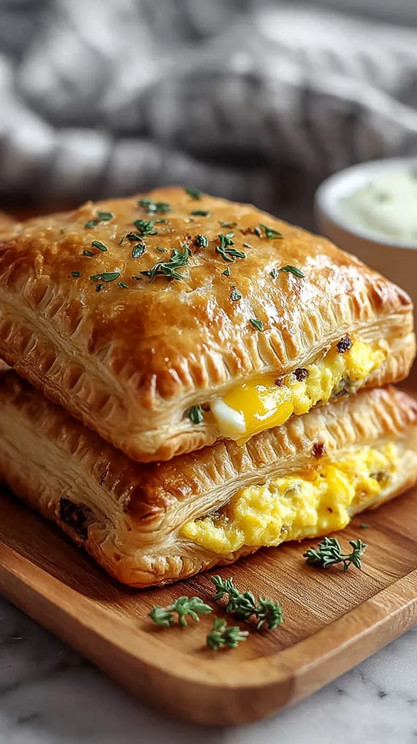 Golden brown savory breakfast pop-tarts topped with everything bagel seasoning on a wire rack.