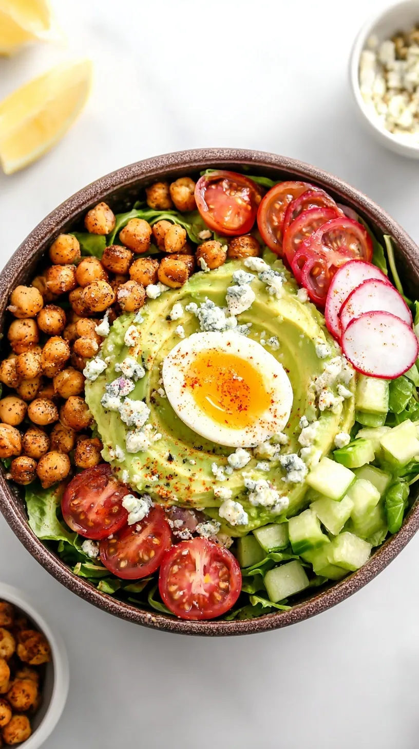 A creamy mashed avocado bowl topped with hard-boiled egg, cherry tomatoes, and hemp hearts.