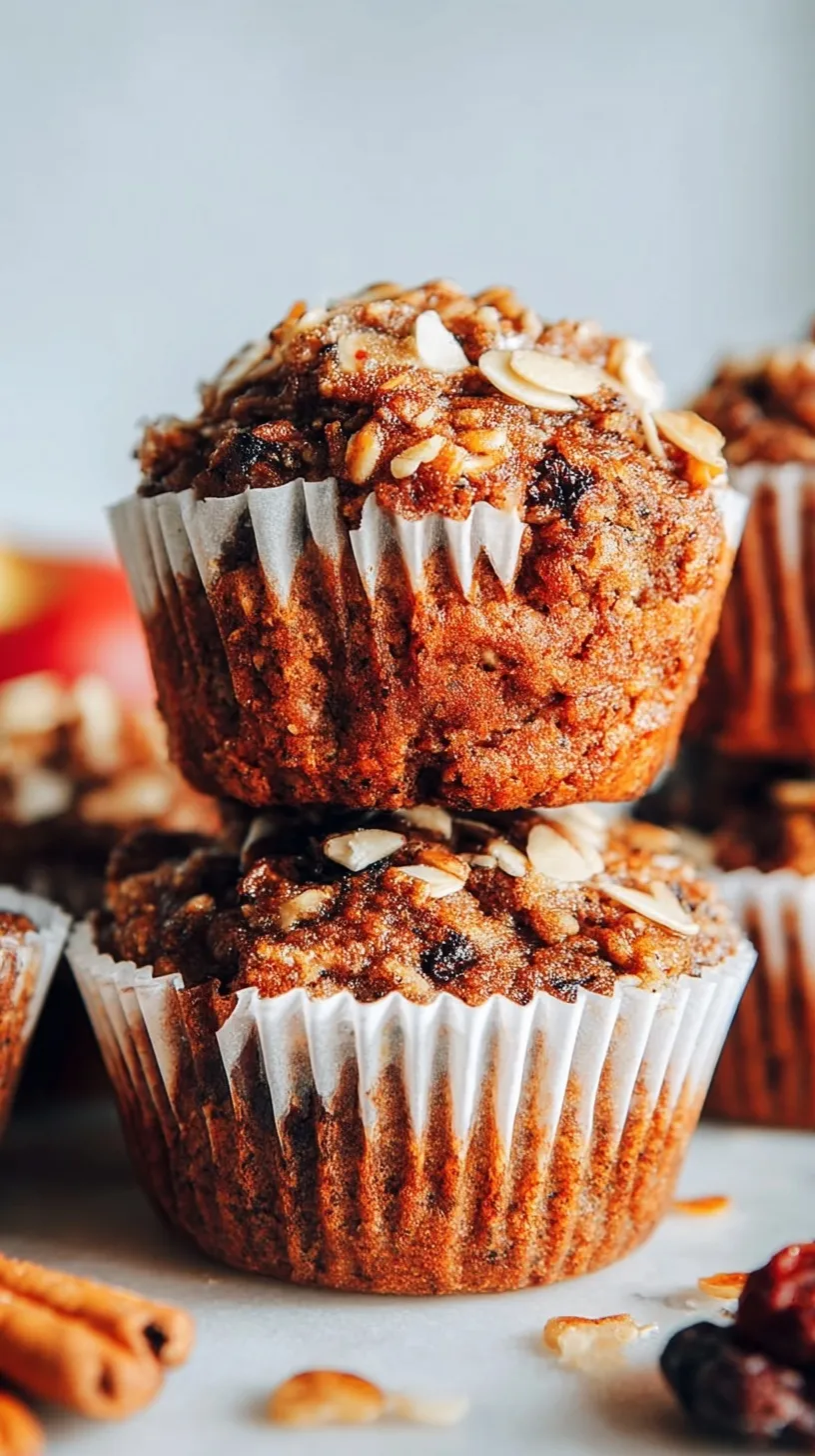 A stack of fresh morning glory muffins on a wooden cooling rack showing carrots and walnuts