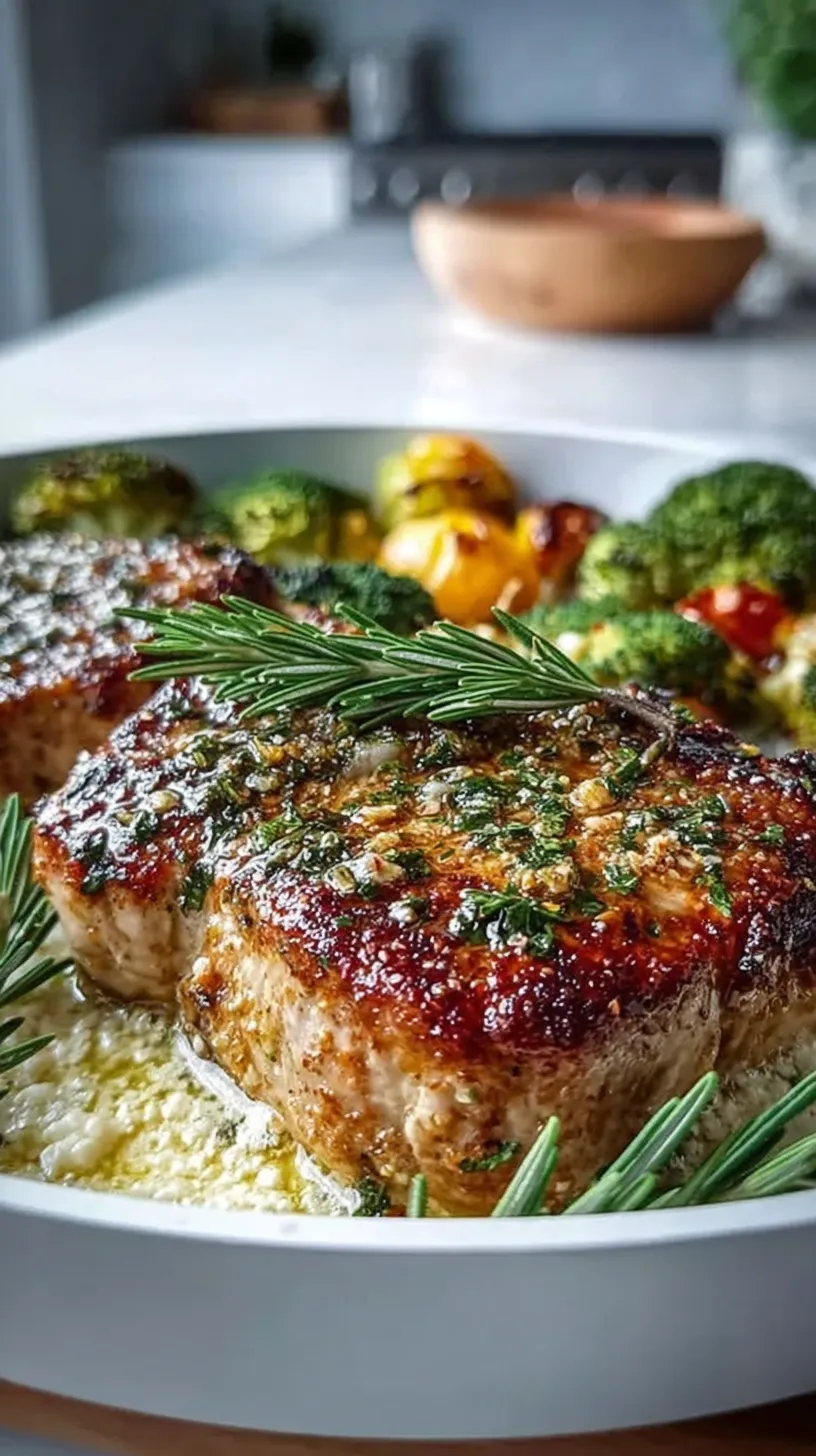 Golden brown pan-seared chicken thighs basted in a shimmering lemon garlic butter sauce with fresh parsley.